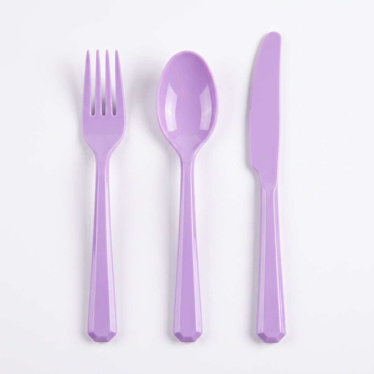 Lavender Assorted Plastic Cutlery Set - 7.5 in. - 24 Pack