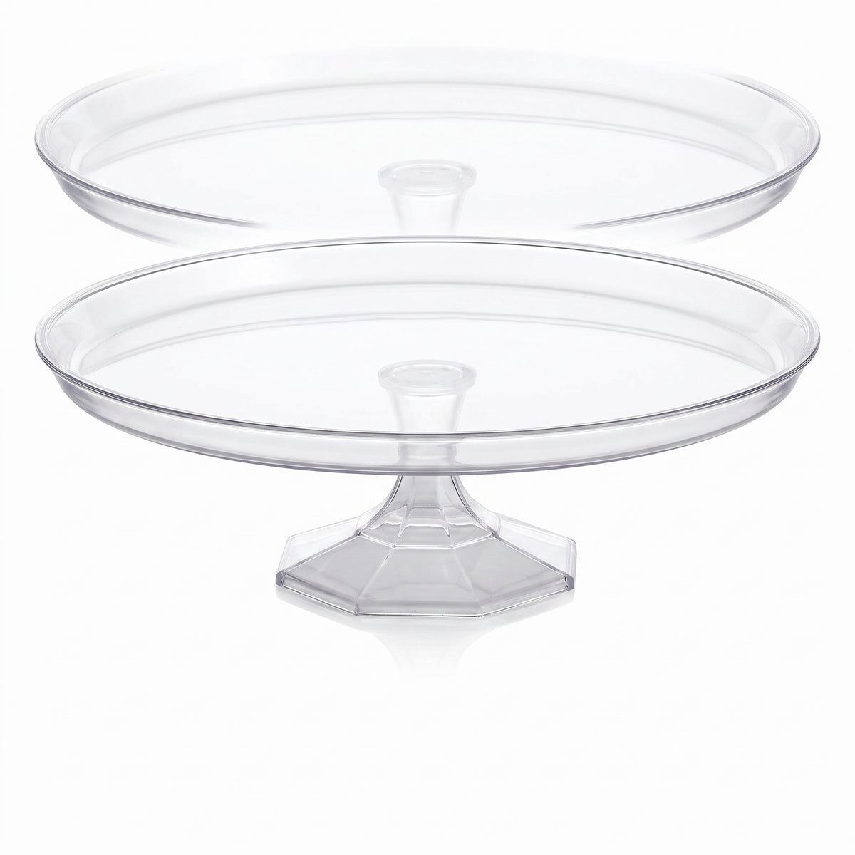 Medium Clear Plastic Cake Stand for Elegant Dessert Displays
