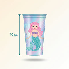 Shimmering Mermaids Reusable Favor Cup, 16 oz