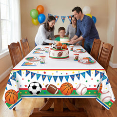 Sports Party Birthday Plastic Table Cover