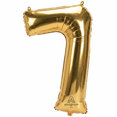 Metallic Gold Number 7 Foil Balloon