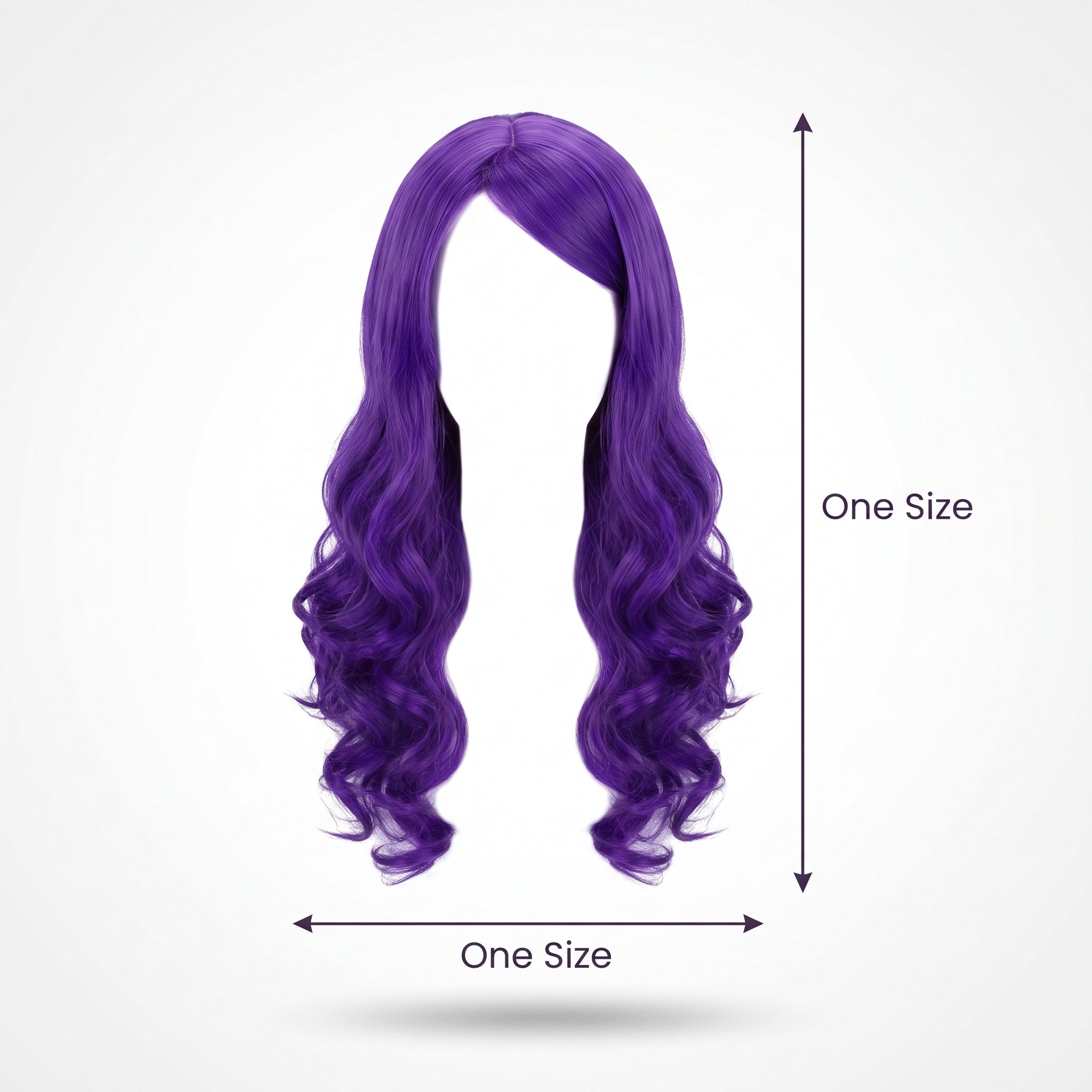 Glamorous Purple Long Wig - Perfect for Team Spirit & Everyday Style