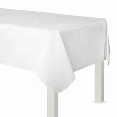 Elegant White Flannel Back Table Cover