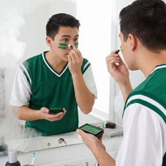 Festive Green Face Makeup - Team Spirit Edition