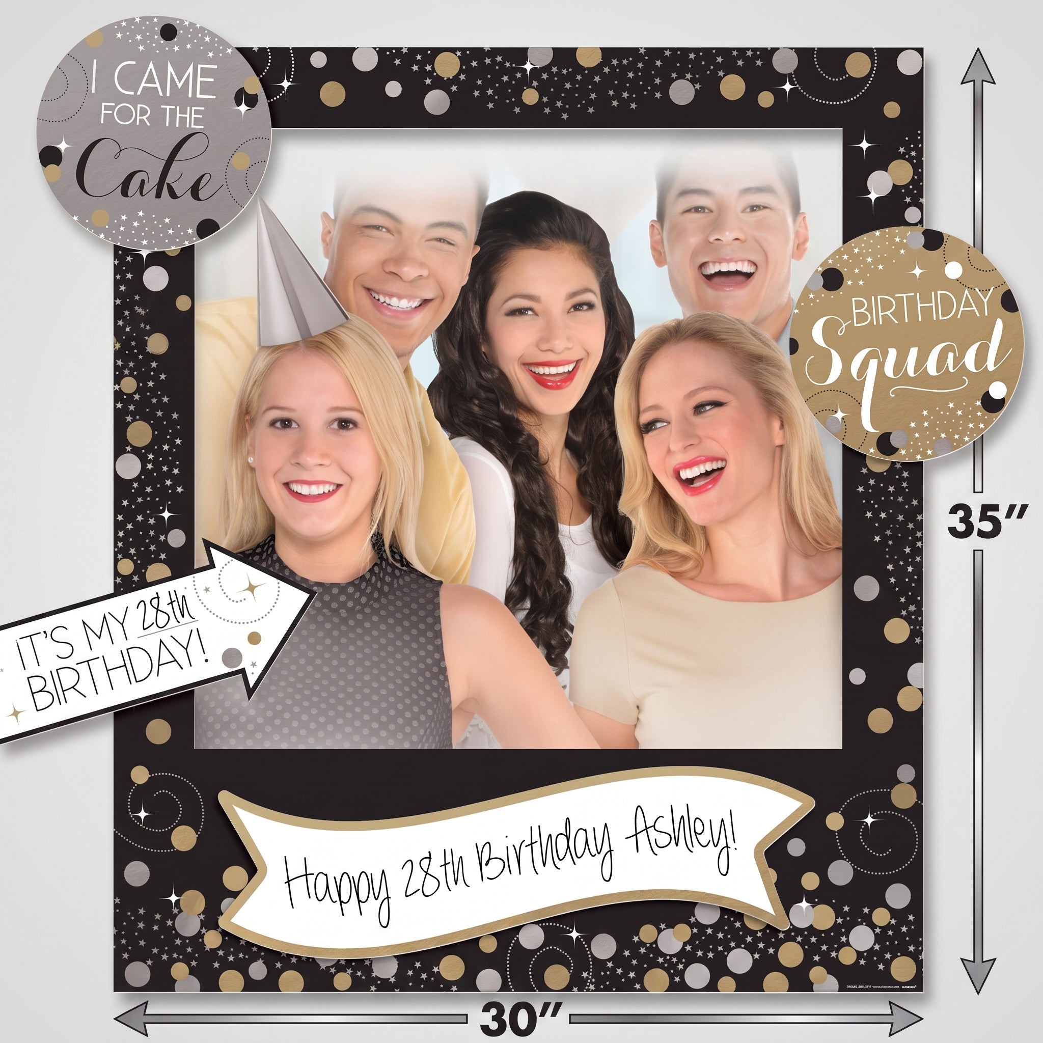 Sparkling Celebration DIY Customizable Photo Frame Kit for Birthday Parties