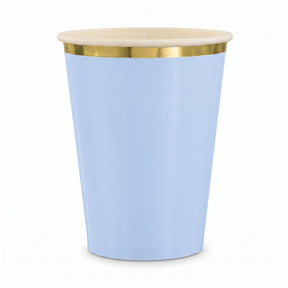 Elegant Blue & Gold 12oz Paper Cups