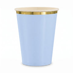 Elegant Blue & Gold 12oz Paper Cups