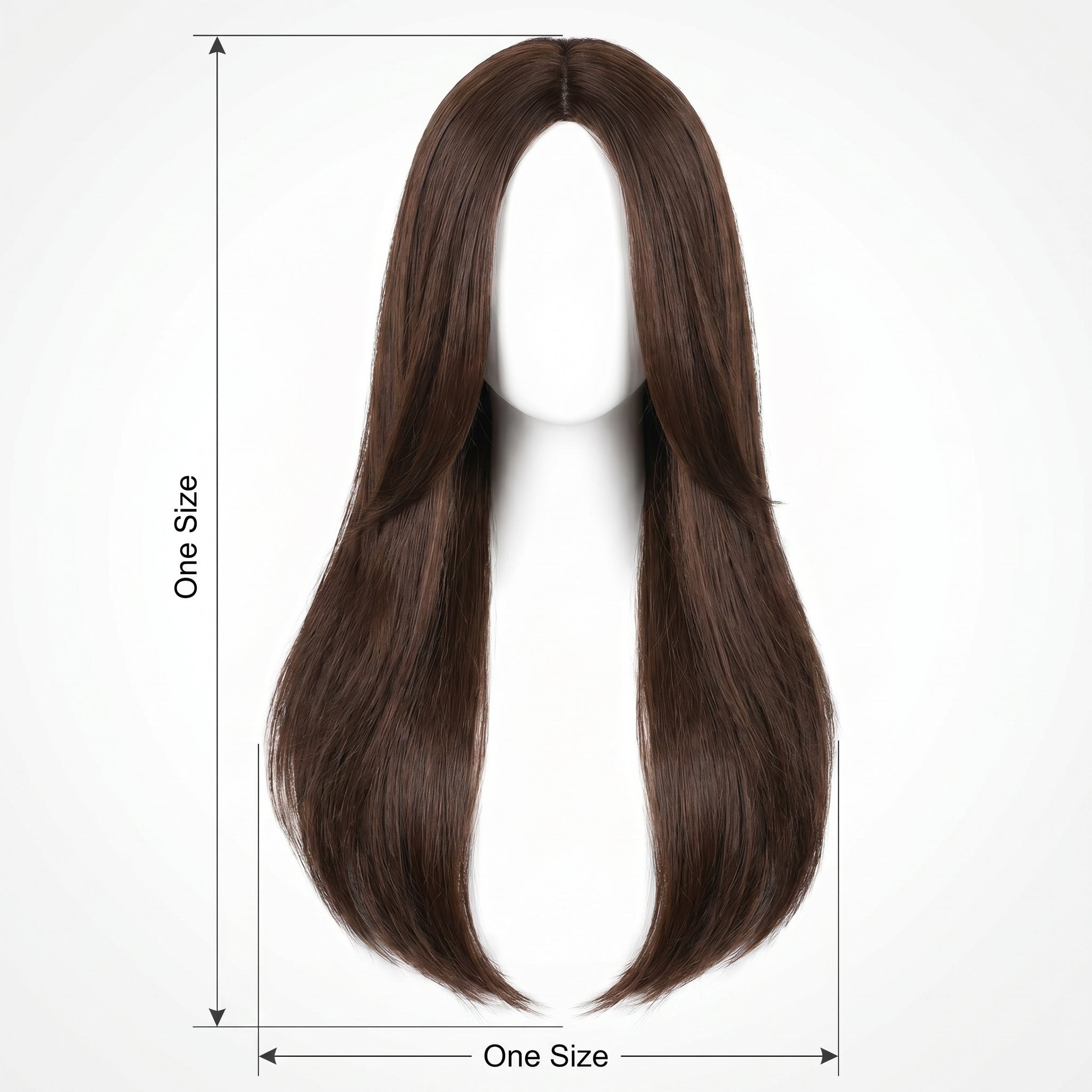 Hot Honey Chestnut Brown Long Wig - Costume Accessory