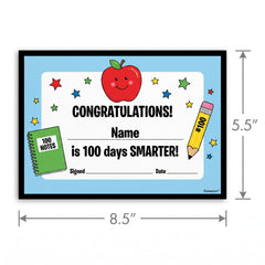 100th Day of School Achievement Certificate