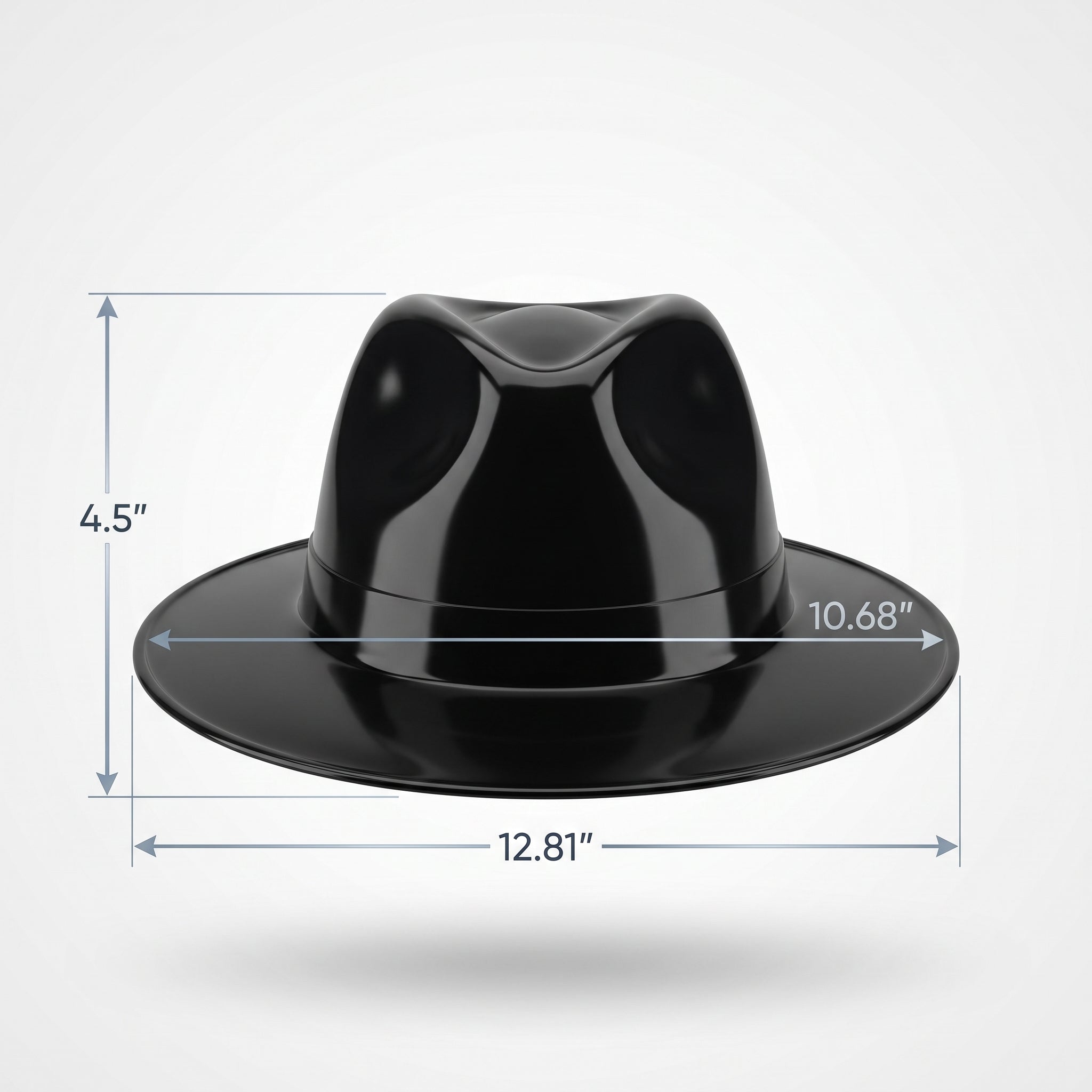 Black Shiny Fedora Hat - Stylish Costume Accessory