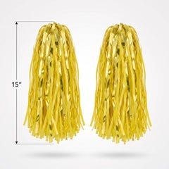 Yellow Team Spirit Pom-Poms - 2 Pack