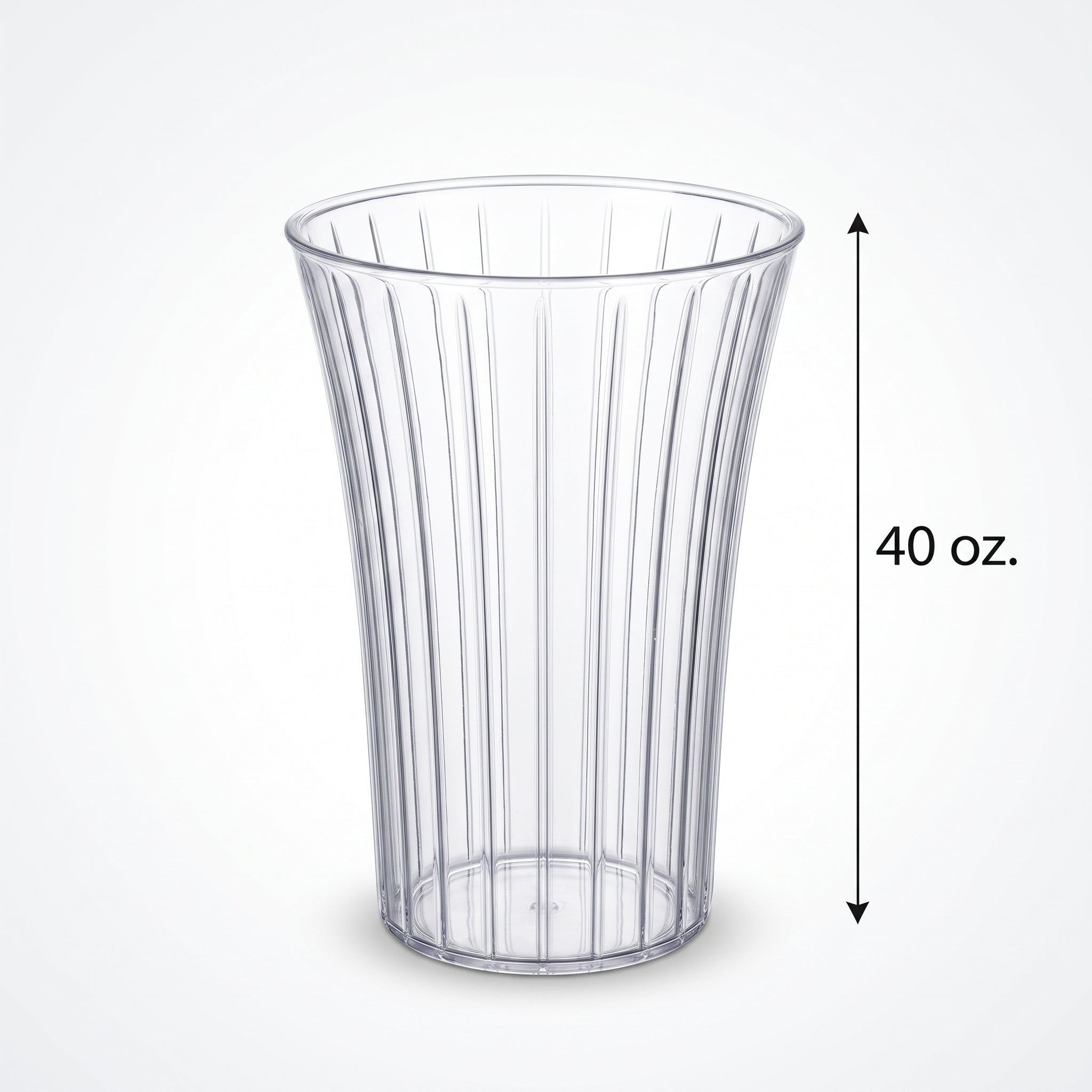 Clear Flared Plastic Cylinder Candy Buffet Container - 40 oz