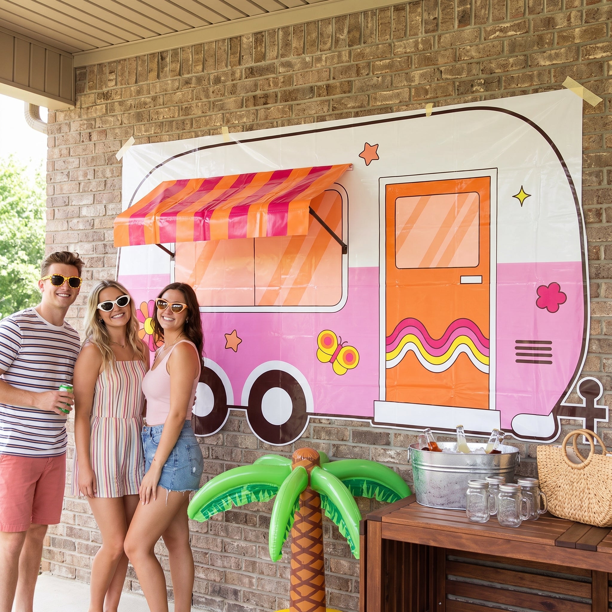 Retro Summer 3D Campervan Scene Setter Kit