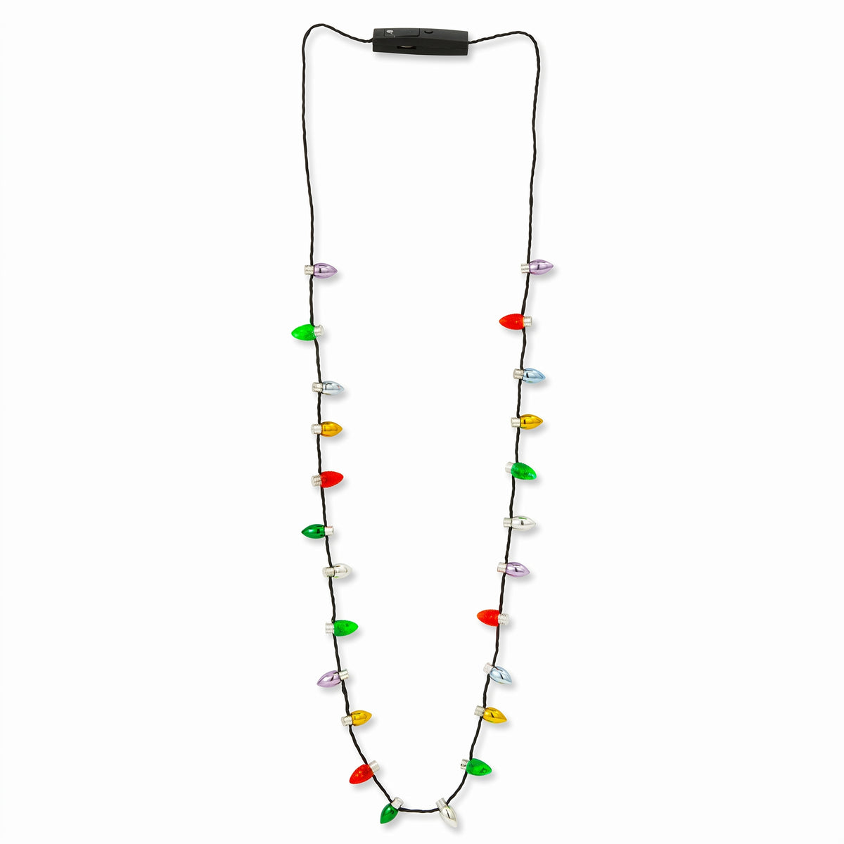 Light-Up Christmas Bulb Necklace - Festive Wearable Holiday Jewelry
