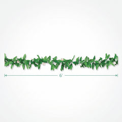 Love & Leaves Wedding Fabric Garland - 6 ft