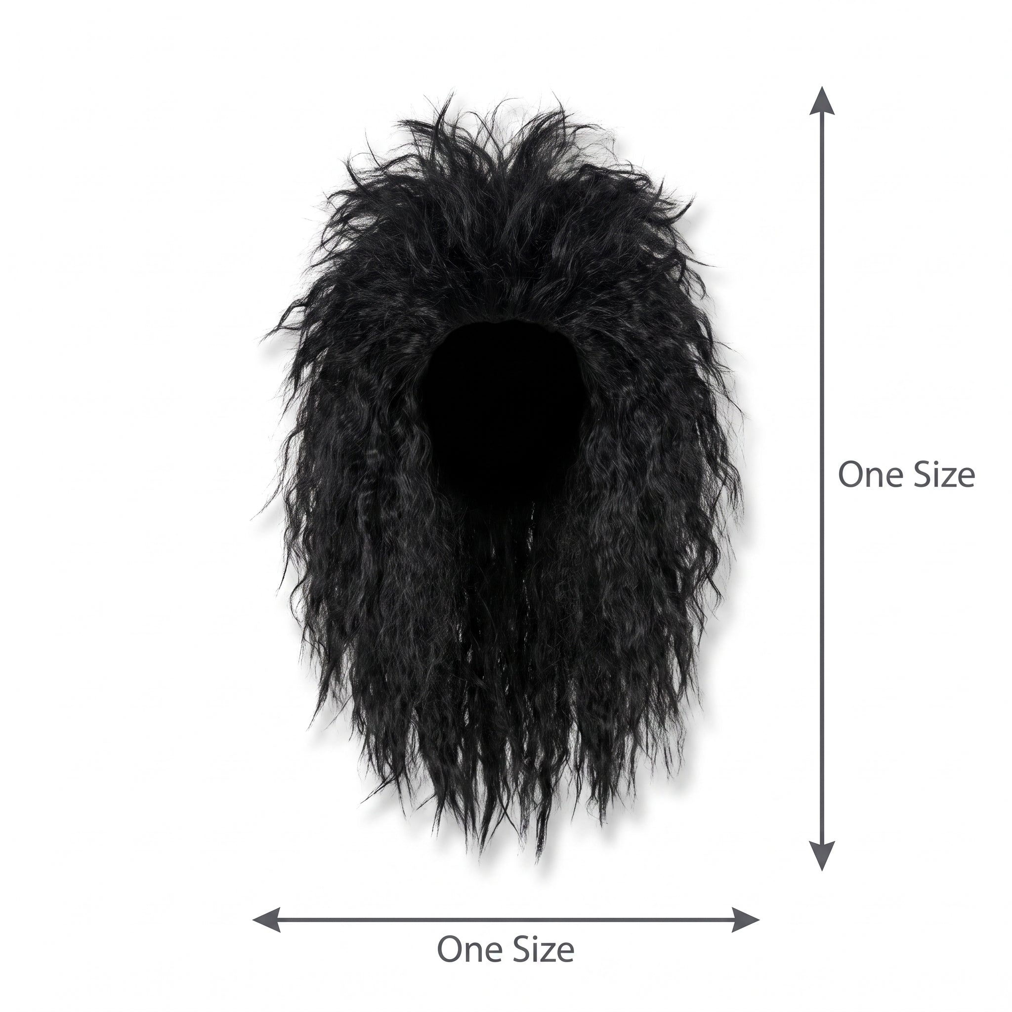 Rocker Vibe Curly Black Wig - Perfect Costume Accessory
