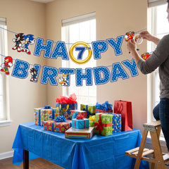 Sonic the Hedgehog Birthday Banner - Customizable Age