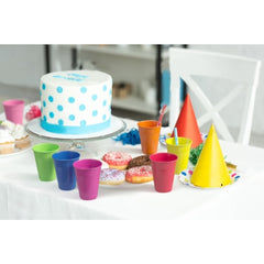 7 Oz. Assorted Color Plastic Cups - 7/100 - Carton