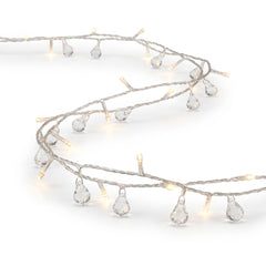 Gemstone Fairy LED String Lights - Silver, 5.5 ft, 18 Lights