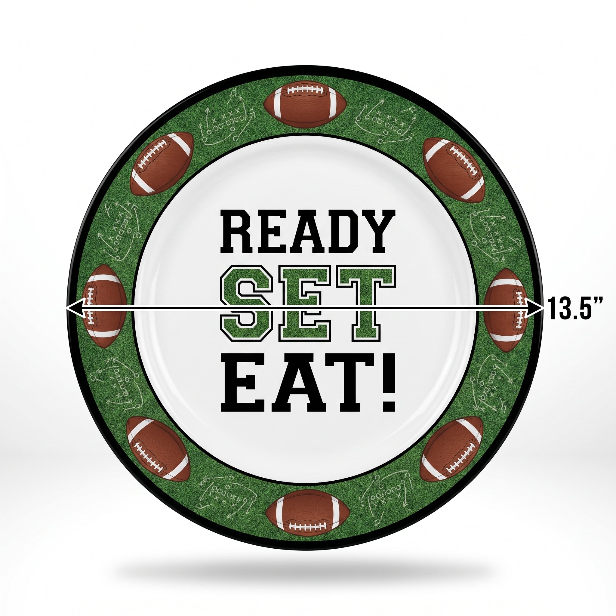 Go Fight Win Red Football Platter