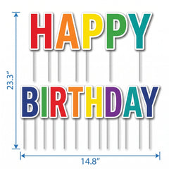 Colorful Happy Birthday Yard Sign