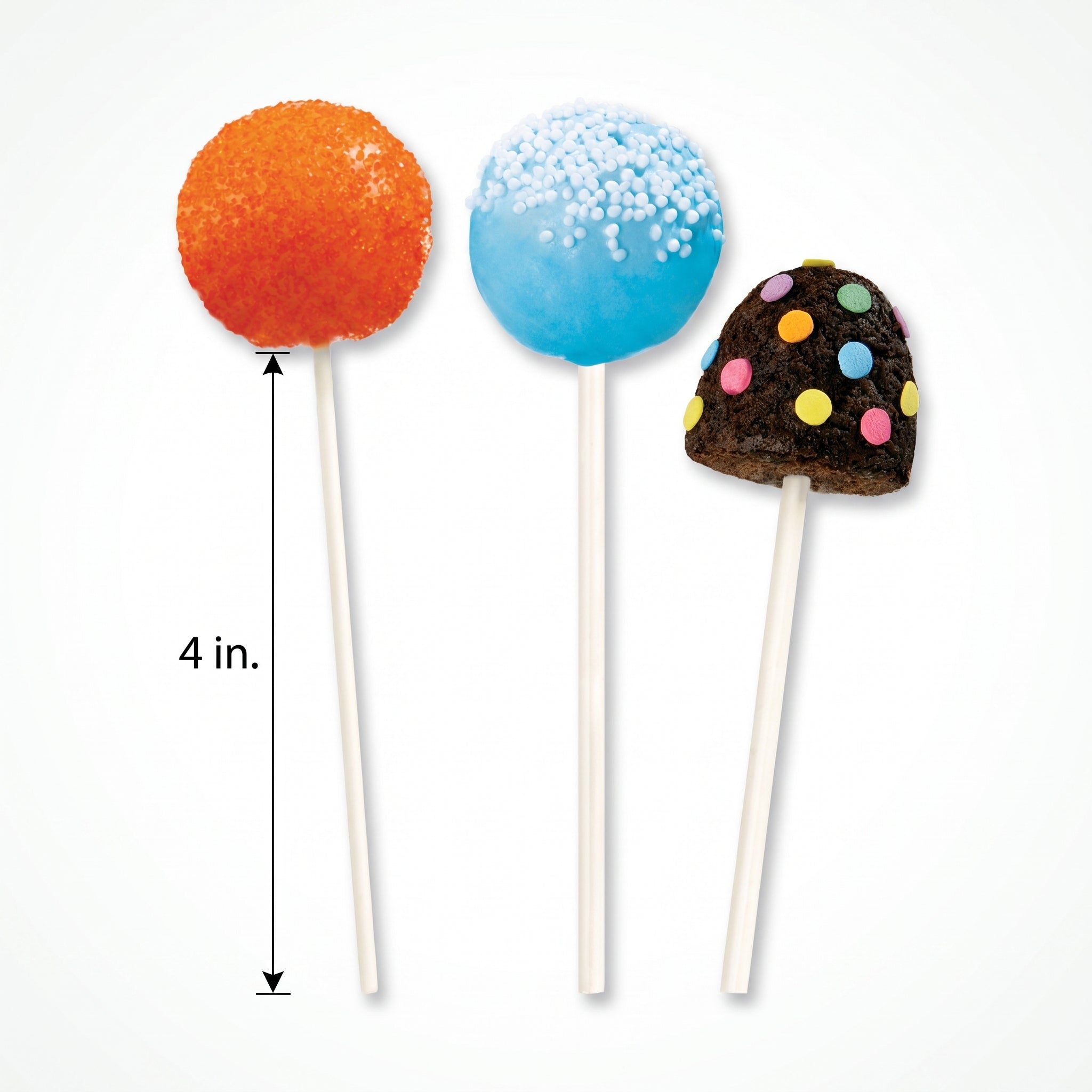 White Lollipop & Cake Pop Sticks, 4-Inch, 50-Pack