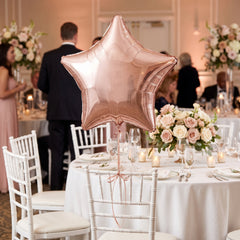 Rose Gold Star Metallic Foil Balloon - 18 Inch