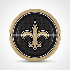 New Orleans Saints 9" Round Paper Plates - 18 Pack