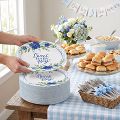 Baby in Bloom 10.5" Round Paper Plates