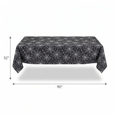 Spooky Spider Web Flannel-Backed Halloween Table Cover