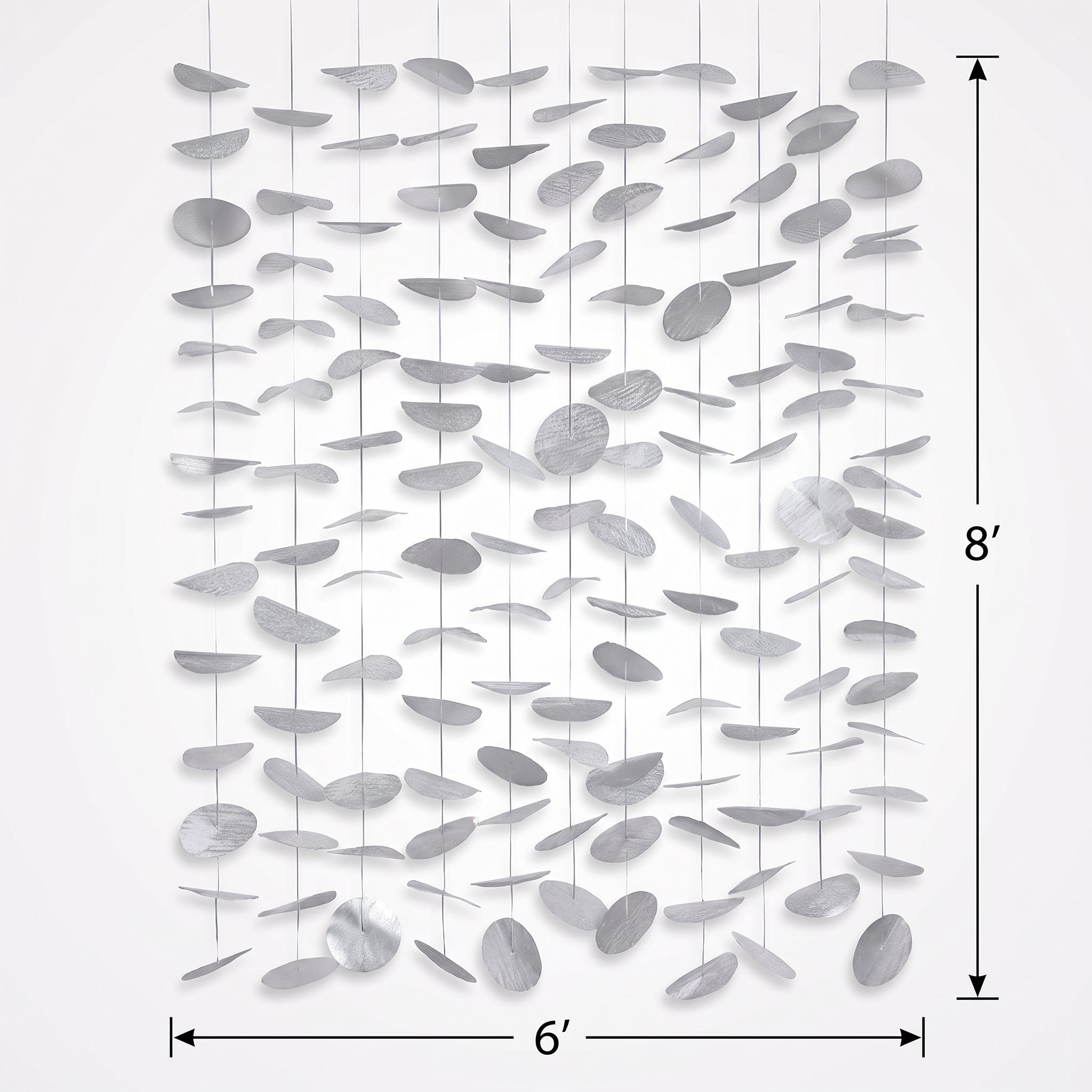 Silver Tissue Circle Backdrop Decoration