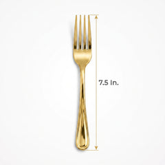 Premium Gold Plastic Fork