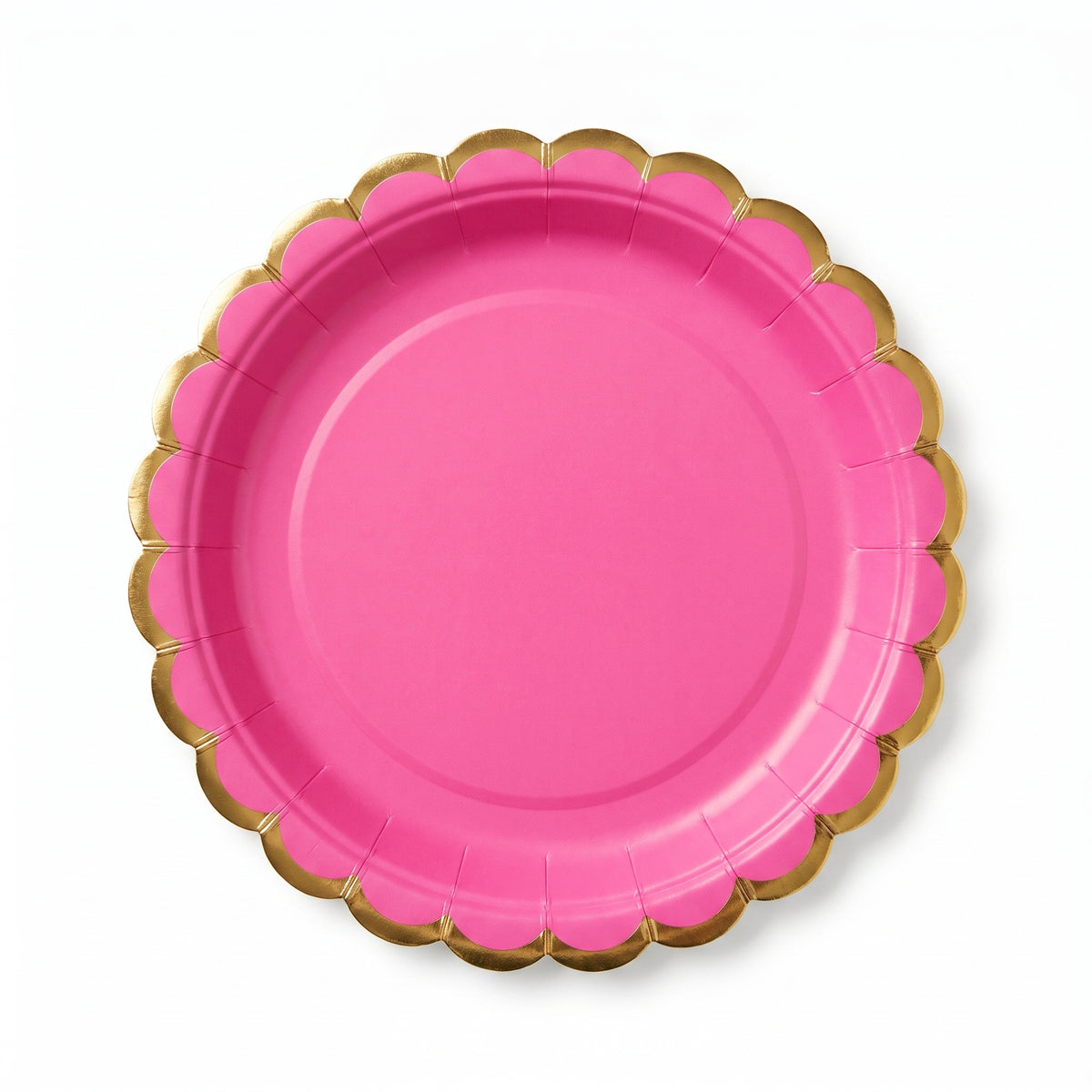 Bright Pink 10" Decorative Paper Plates