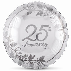 Elegant 25th Anniversary Foil Balloon