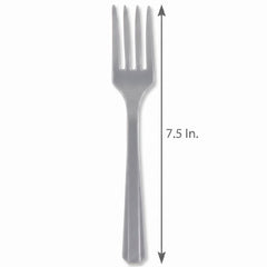 Silver Economy Plastic Forks - 7.5 in.