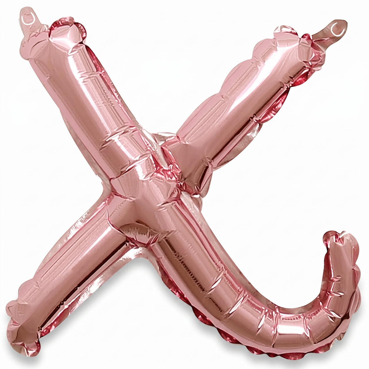 Rose Gold Script Letter "X" Balloon - 8-Inch Air-Filled Foil