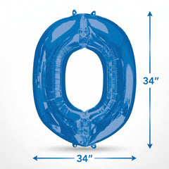 Royal Blue Foil Letter O Balloon