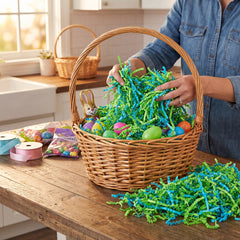 Vibrant Green & Blue Easter Paper Shreds - 6 oz