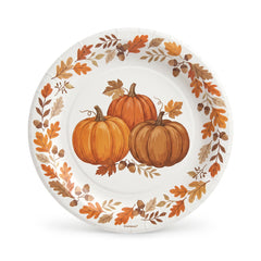 Golden Autumn Harvest Paper Plates - 10.5"