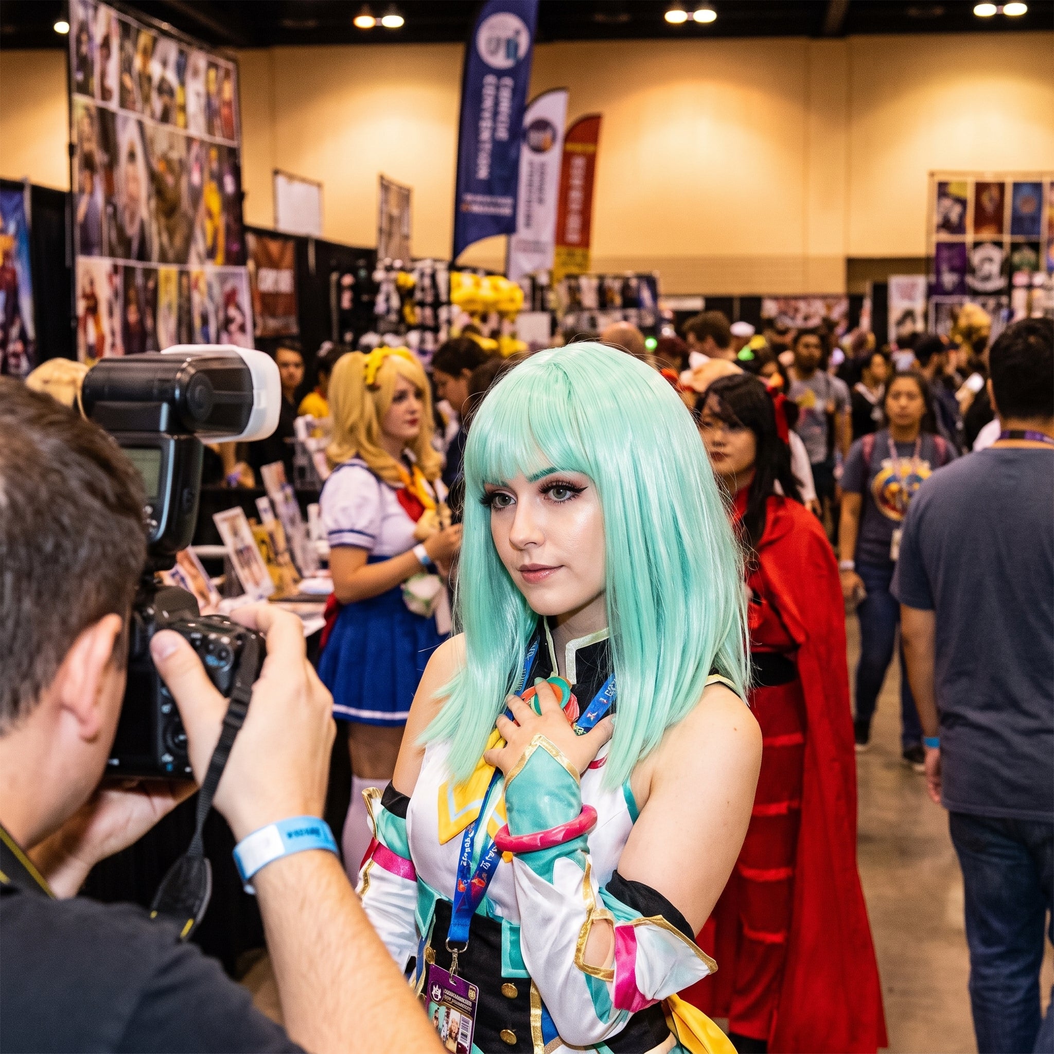 Cool Mint Long Bob Wig