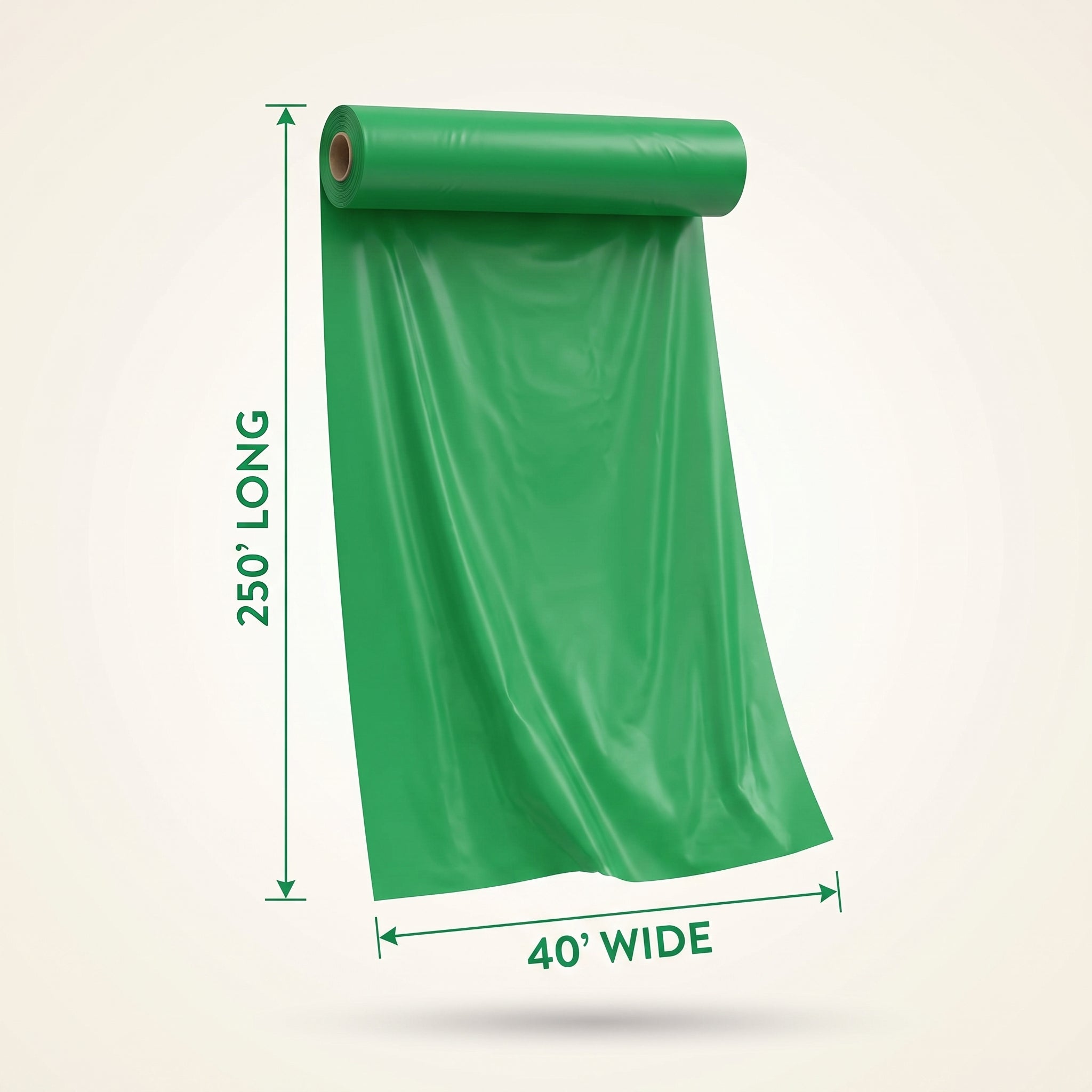 Jumbo Festive Green Plastic Table Cover Roll - 40" x 250'