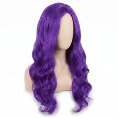Glamorous Purple Long Wig - Perfect for Team Spirit & Everyday Style