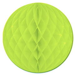 14in. Lime Green Honeycomb Ball