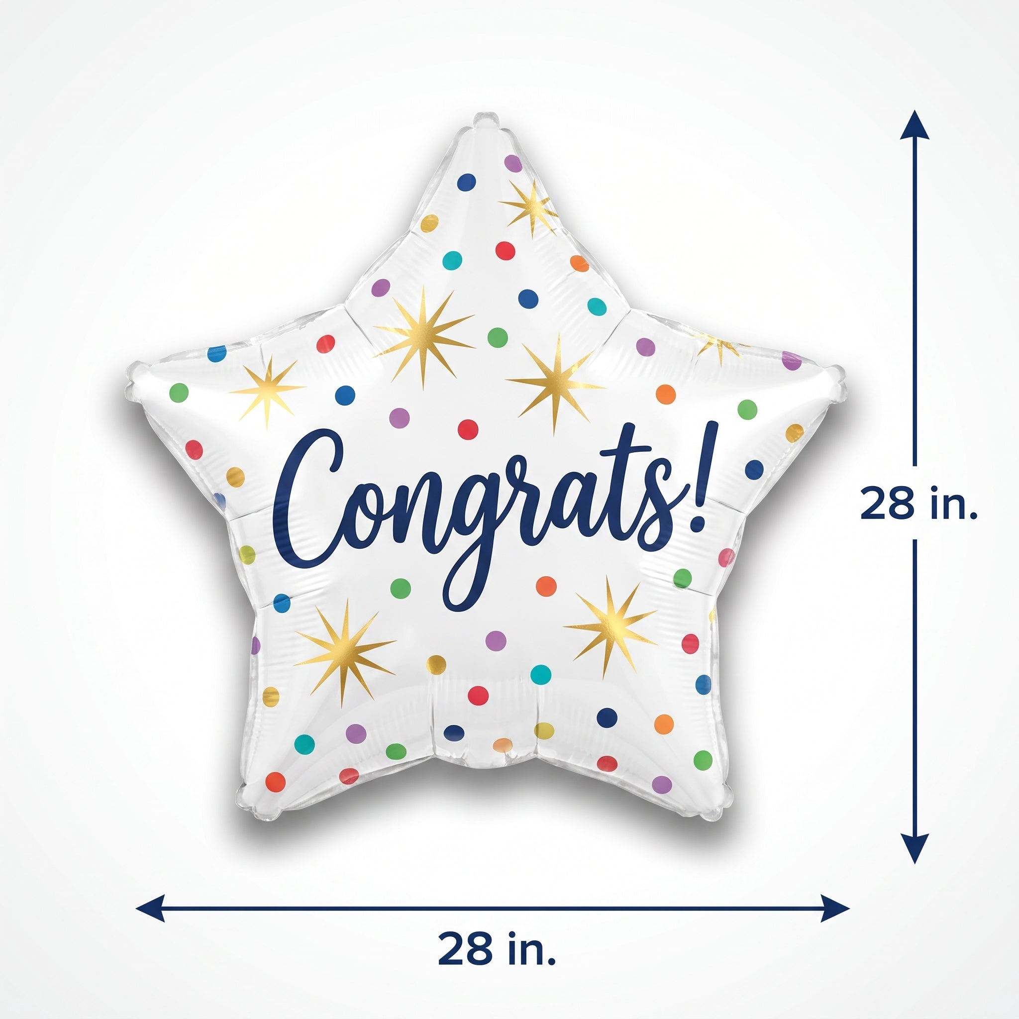 Sparkling Congrats Star Foil Balloon