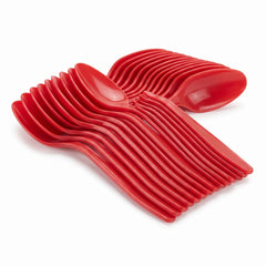Brava Red Plastic Spoons - 7.5 in. - 20 Pack