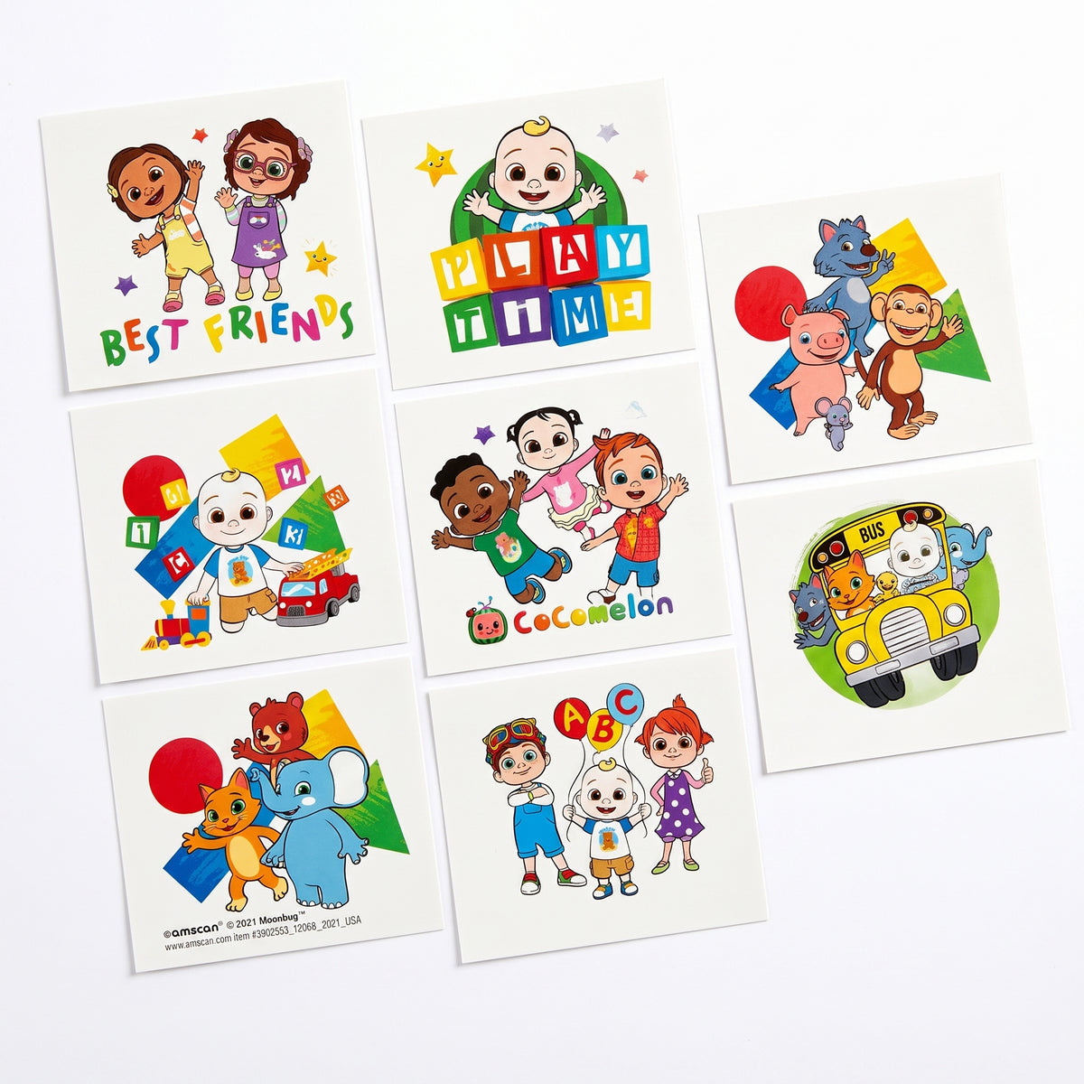 CoComelon "Play Time" Temporary Tattoos - 8 Pack