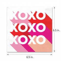 Retro Love Valentine's Day Luncheon Napkins - 6.5 In. x 6.5 In.