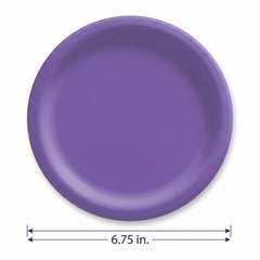 Vibrant Purple 6.75" Round Paper Plates