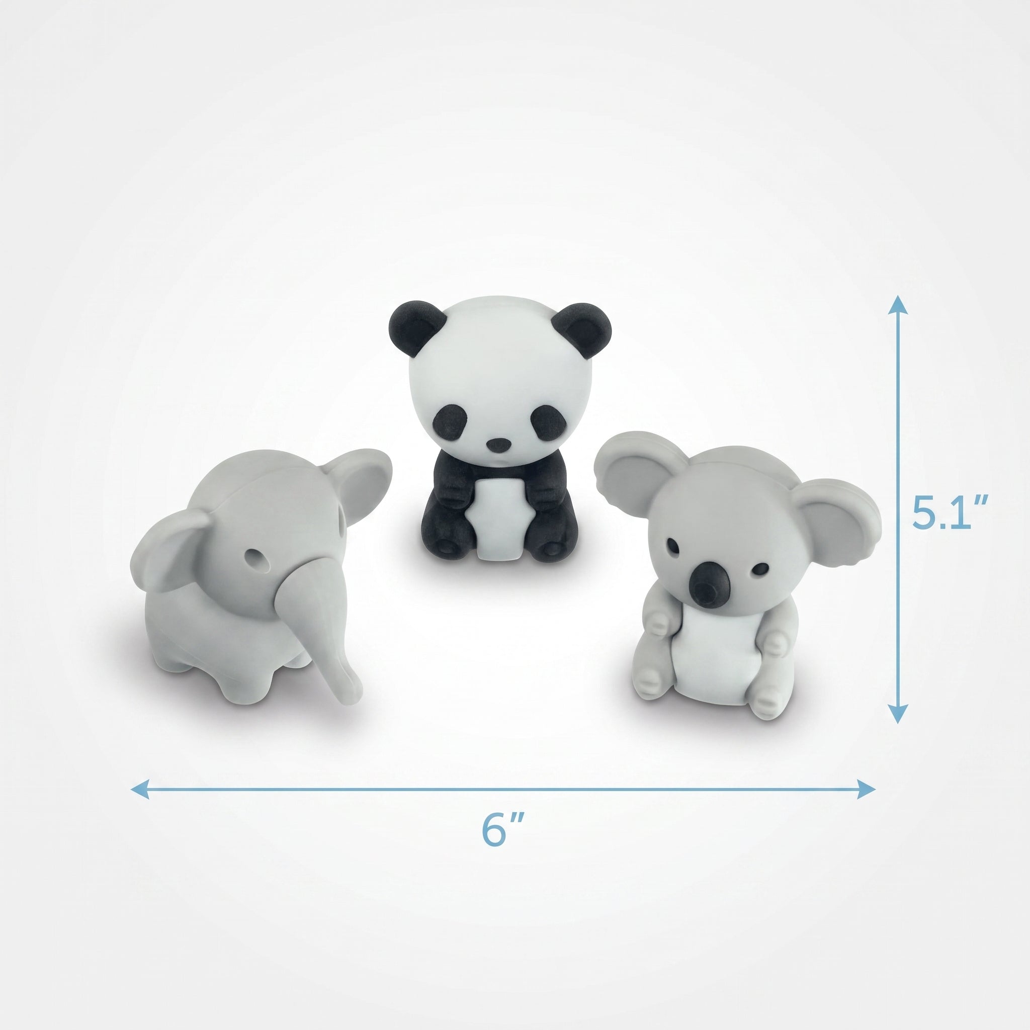 Jungle Animal Eraser Party Favors - Mega Value Pack