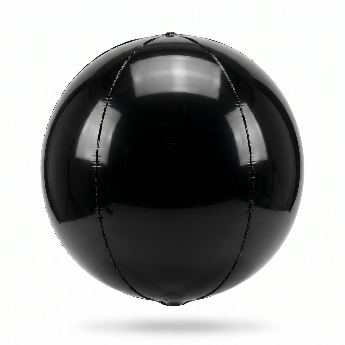 Sleek Black 16-Inch Geometric Foil Orb Balloon